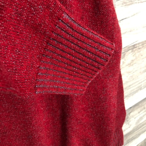 Wolsey Men's Wool Mottled Red Quarterzip Sweater Medium - Picture 4 of 12